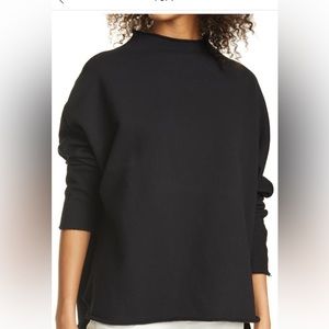 Frank & Eileen funnel neck sweatshirt small black